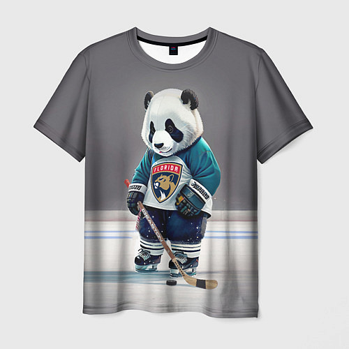 Мужская футболка Panda striker of the Florida Panthers / 3D-принт – фото 1