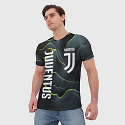 Футболка мужская Juventus dark green logo, цвет: 3D-принт — фото 2