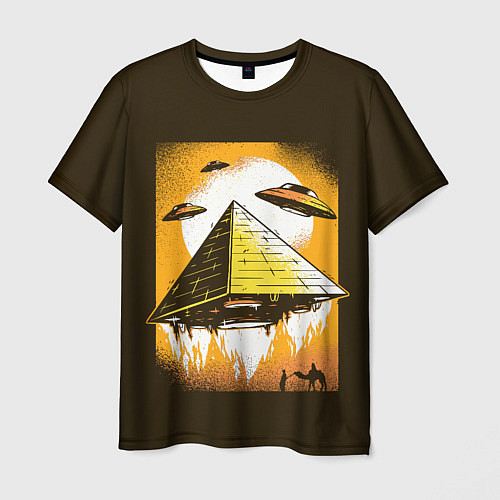 Мужская футболка Pyramid launch / 3D-принт – фото 1