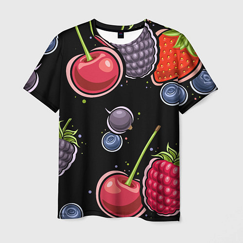 Мужская футболка Плоды и ягоды / 3D-принт – фото 1