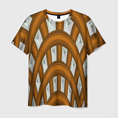 Мужская футболка Деревянные своды / 3D-принт – фото 1