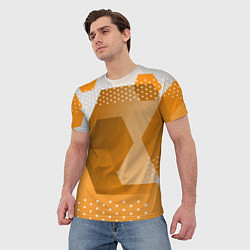 Футболка мужская Яркий геометрический декоративный фон, цвет: 3D-принт — фото 2