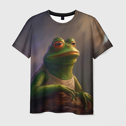 Мужская футболка Натуральная лягушка Пепе / 3D-принт – фото 1