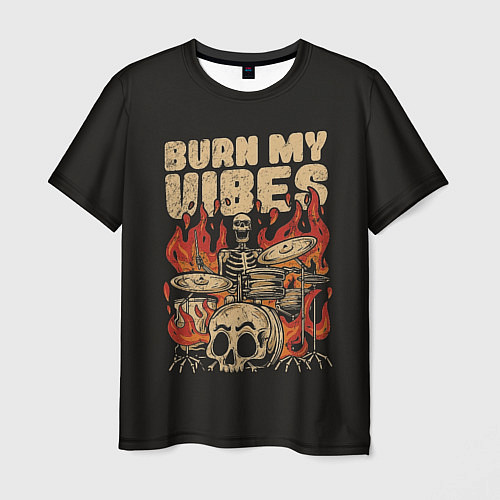Мужская футболка Burn my vibes / 3D-принт – фото 1