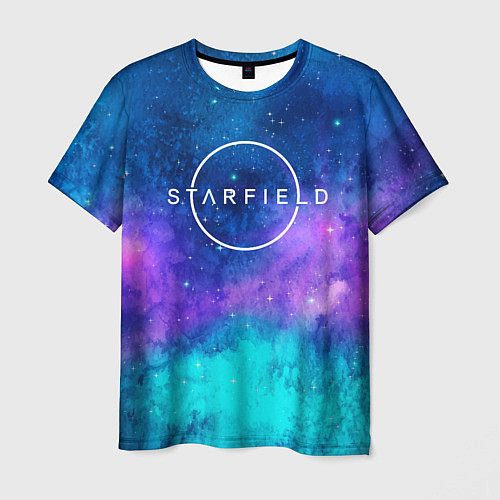 Мужская футболка Starfield space logo / 3D-принт – фото 1