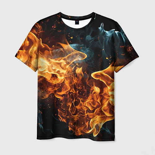 Мужская футболка Пламя огня фон / 3D-принт – фото 1