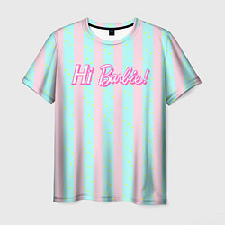 Футболка мужская Hi Barbie - фраза и костюм Кена, цвет: 3D-принт