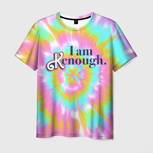 Мужская футболка I am Kenough - retro tie-dye / 3D-принт – фото 1