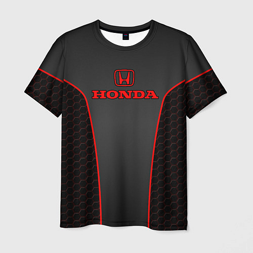 Мужская футболка Honda - униформа красная / 3D-принт – фото 1