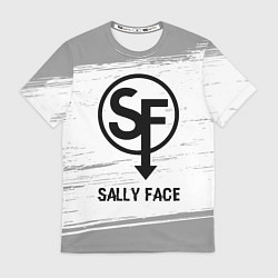 Футболка мужская Sally Face glitch на светлом фоне, цвет: 3D-принт