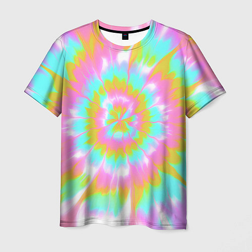 Мужская футболка Tie-Dye кислотный в стиле барби / 3D-принт – фото 1