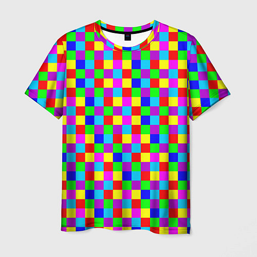 Мужская футболка Разноцветные плитки / 3D-принт – фото 1