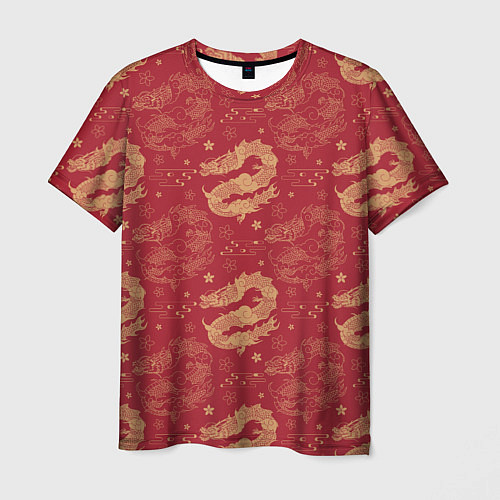 Мужская футболка The chinese dragon pattern / 3D-принт – фото 1