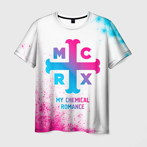 Мужская футболка My Chemical Romance neon gradient style / 3D-принт – фото 1