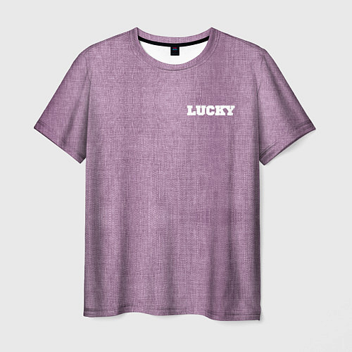 Мужская футболка Розовые джинсы lucky 77 / 3D-принт – фото 1