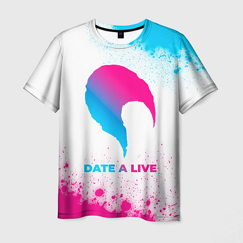 Мужская футболка Date A Live neon gradient style / 3D-принт – фото 1