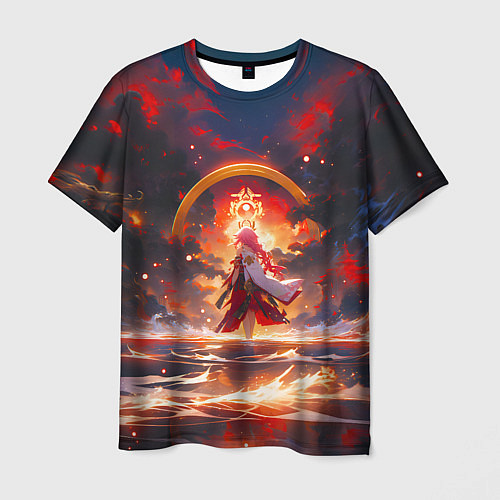 Мужская футболка Яэ Мико и небо / 3D-принт – фото 1