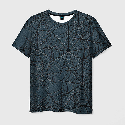 Мужская футболка Паутина тёмно-синий / 3D-принт – фото 1