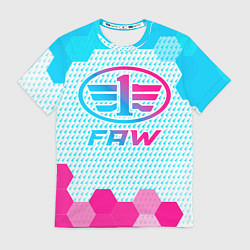 Футболка мужская FAW neon gradient style, цвет: 3D-принт