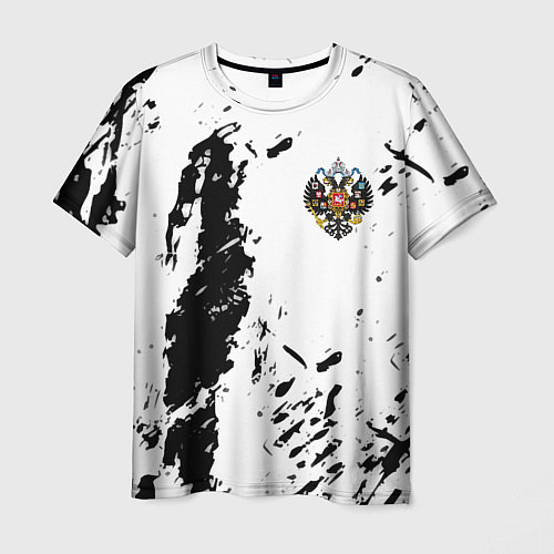 Мужская футболка Россия спорт краски герб / 3D-принт – фото 1