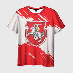 Футболка мужская Belarus герб краски, цвет: 3D-принт