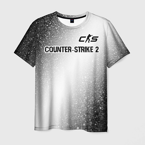 Мужская футболка Counter-Strike 2 glitch на светлом фоне: символ св / 3D-принт – фото 1