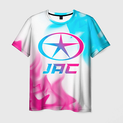 Мужская футболка JAC neon gradient style / 3D-принт – фото 1