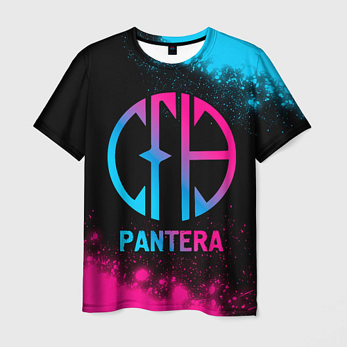 Мужская футболка Pantera - neon gradient / 3D-принт – фото 1