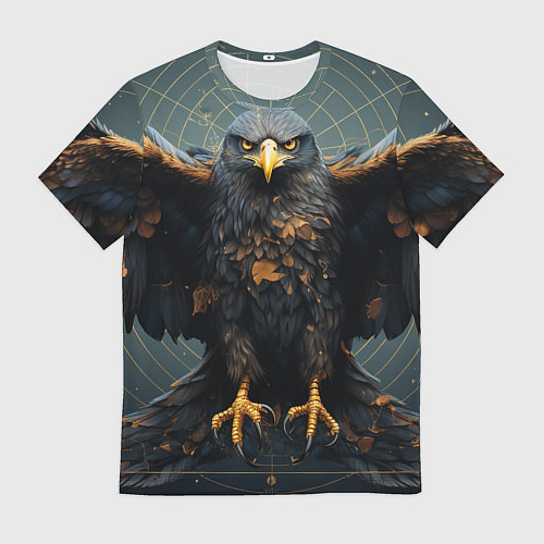 Мужская футболка Орёл с расправленными крыльями / 3D-принт – фото 1