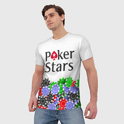 Футболка мужская Poker - игра для удачливых, цвет: 3D-принт — фото 2