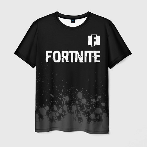Мужская футболка Fortnite glitch на темном фоне посередине / 3D-принт – фото 1