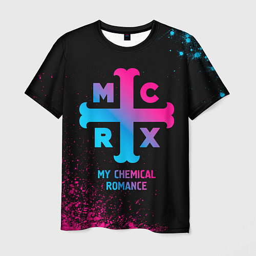 Мужская футболка My Chemical Romance - neon gradient / 3D-принт – фото 1