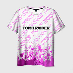 Футболка мужская Tomb Raider pro gaming посередине, цвет: 3D-принт