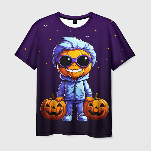 Мужская футболка Happy pumpkin / 3D-принт – фото 1