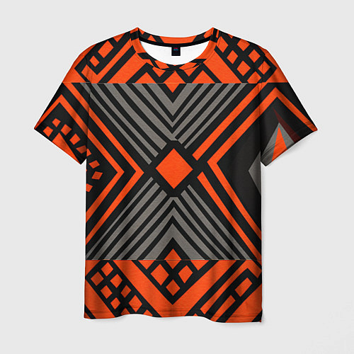 Мужская футболка Узор в этническом стиле племени масаев / 3D-принт – фото 1