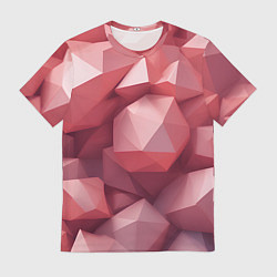 Футболка мужская Розовые полигоны, цвет: 3D-принт