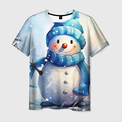 Мужская футболка Большой снеговик / 3D-принт – фото 1
