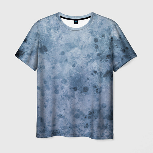 Мужская футболка Абстракция - сине-серая грусть / 3D-принт – фото 1
