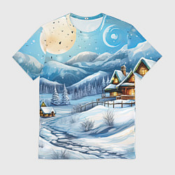 Мужская футболка Зима предновогоднее настроение