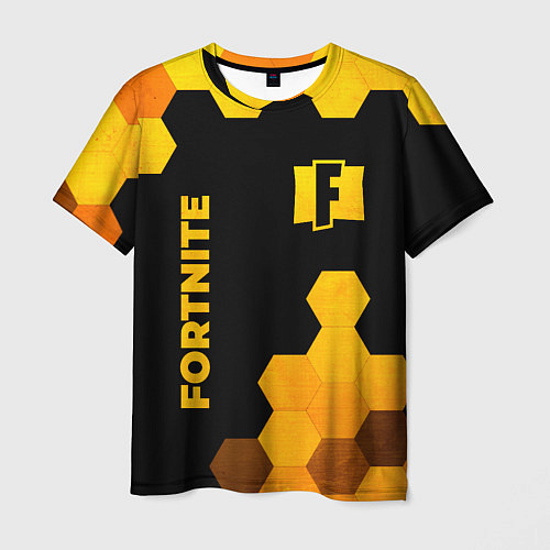 Мужская футболка Fortnite - gold gradient вертикально / 3D-принт – фото 1
