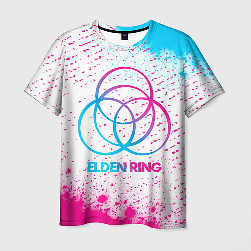 Мужская футболка Elden Ring neon gradient style / 3D-принт – фото 1