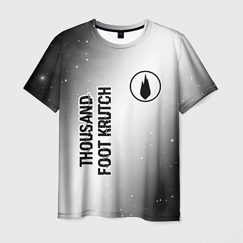 Мужская футболка Thousand Foot Krutch glitch на светлом фоне вертик / 3D-принт – фото 1