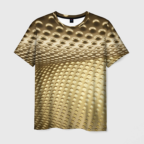 Мужская футболка Золотая сетка абстракция / 3D-принт – фото 1