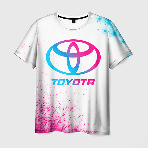 Мужская футболка Toyota neon gradient style / 3D-принт – фото 1
