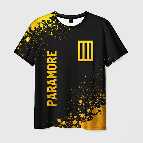 Мужская футболка Paramore - gold gradient вертикально / 3D-принт – фото 1