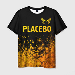 Футболка мужская Placebo - gold gradient посередине, цвет: 3D-принт