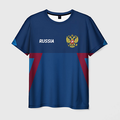 Мужская футболка Спортивная Россия / 3D-принт – фото 1