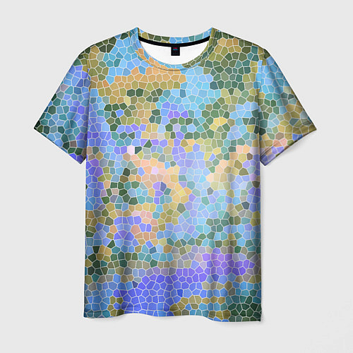 Мужская футболка Разноцветный витраж / 3D-принт – фото 1