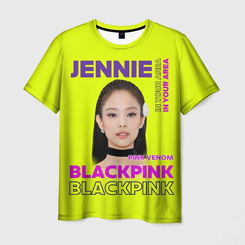 Мужская футболка Jennie - певица Blackpink / 3D-принт – фото 1