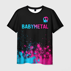 Футболка мужская Babymetal - neon gradient посередине, цвет: 3D-принт